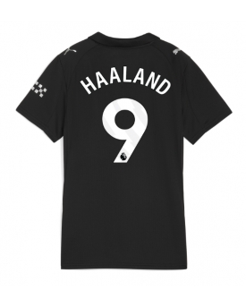 Billige Fotballdrakt Manchester City Erling Haaland #9 Replika Bortedrakt Dame 2025-26 Kortermet Billige Fotballdrakt Manchester City Erling Haaland #9 Replika Bortedrakt Dame 2025-26 Kortermet